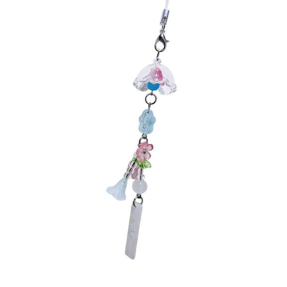 Lightweight Resin Jellyfish Phone Charm Handcrafted Beaded Windchime Keychain Multi Purpose For Bags Cameras Gifts