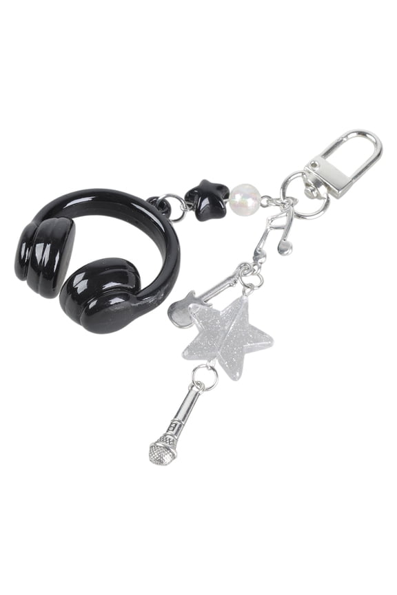 Lightweight Resin Music Note Keychain Headset Pendant Phone Strap for Backpacks Keys Phones and Travel Essential