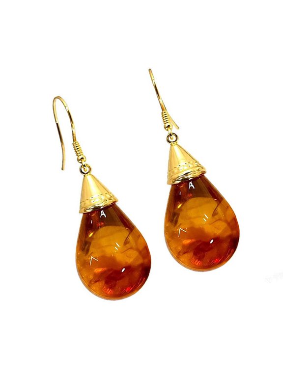 Lightweight Retro Brown Earrings With Easy Hook Closure Ear Pendant Jewelry Suitable For Commuting Or Casual Outings
