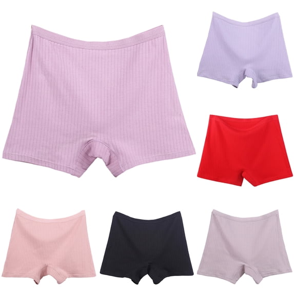 Lightweight Rib Nylon High Waist Boy Shorts Plus Size Comfortable Full Coverage Underwear Gray 6XL