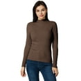 thumbnail image 1 of Lightweight Ribbed Mock Turtleneck for Women-Slim Fit, 1 of 8