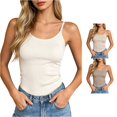 thumbnail image 1 of Lightweight Ribbed Silk Blend Tank Top With Built In Bra For Summer Comfort Breathable Sleeveless Bodysuit Alternative 3x Muscle Shirts Shirt, 1 of 5