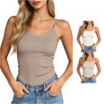 thumbnail image 1 of Lightweight Ribbed Silk Blend Tank Top With Built In Bra For Summer Comfort Breathable Sleeveless Bodysuit Alternative 3x Muscle Shirts Shirt, 1 of 5