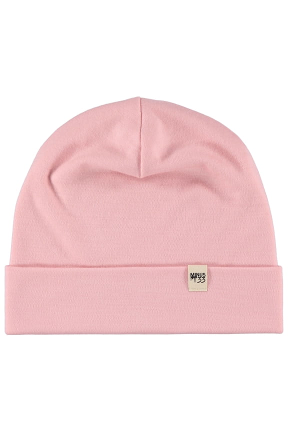 Unisex - Merino Wool - Lightweight Ridge Cuff Beanie - One Size - Blush Pink