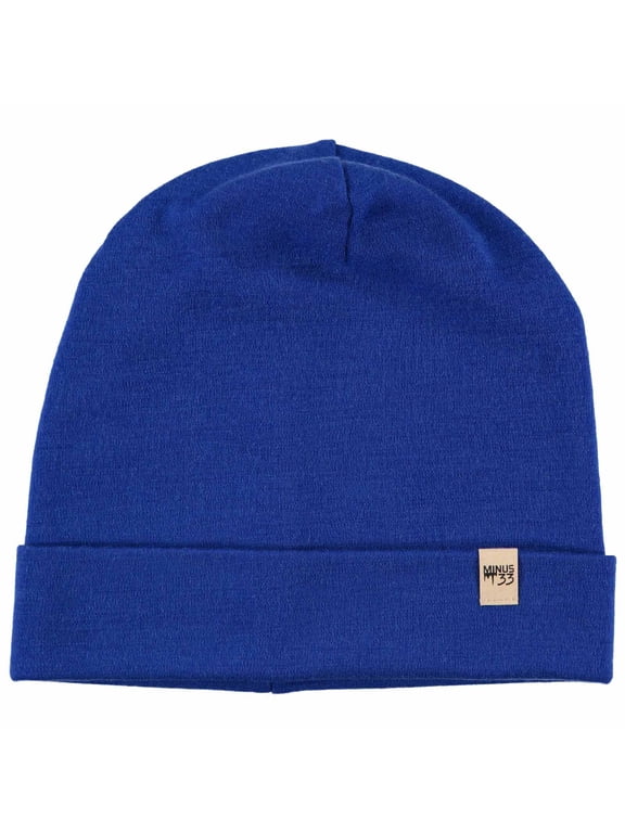 100% Merino Wool Cuff Beanie - Mens & Womens Warm Winter Hat - Watch Cap - Toque - Royal Blue