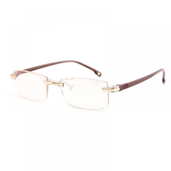 Lightweight Rimless Bifocal Anti-Blue Light Reading Glasses for Men Women Fashion Reader