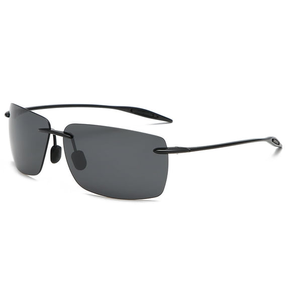 Rimless TR90 Mens Sunglasses Lightweight UV400 TAC Lens Driving Fishing Everyday Wear Comfortable All Day Wear