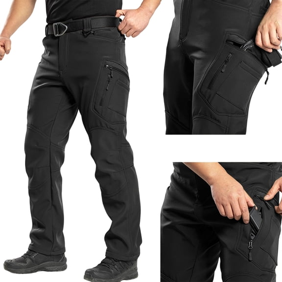 Lightweight Ripstop Cargo Pants for Men Water Resistant Stretch Hiking Work Trousers Quick Dry Outdoor Pants with Pockets 2026 Black 2XL