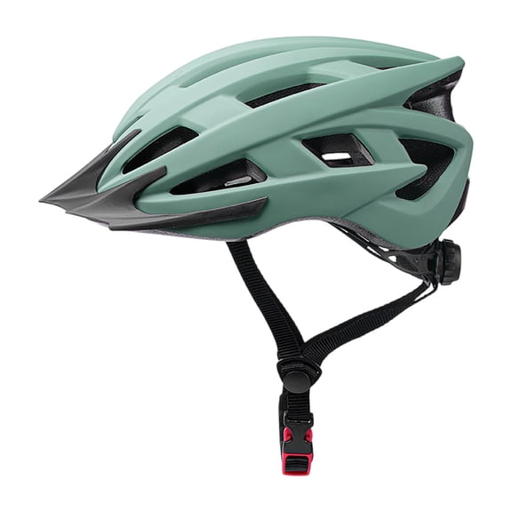 Lightweight Road & Mountain Bicycle Helmet, Safety Protection Bike Helmet with Removable Pads and Visor for Men Women, Adjustable Adult Cycling Helmet for Commuting, MTB & E-Bike Unisex Green