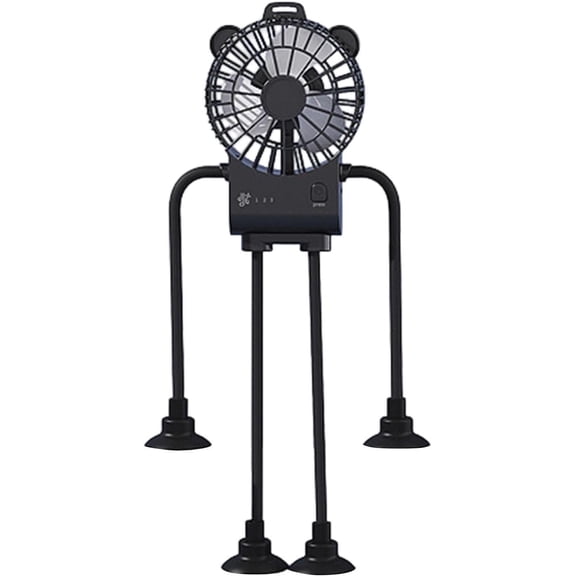 Lightweight Robot Mini Fan with Suction Cup Design for Bedroom and Camping