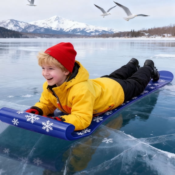 Lightweight Roll Up Carpet Sledge for Winter Outdoor Sports Flying Baby Sled Durable Slider for Children and Adults