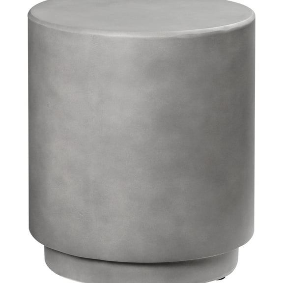 Lightweight Round Nightstand with Concrete Effect | Applicable to Indoor and Outdoor Environments | Water - Resistant and Easy Maintenance