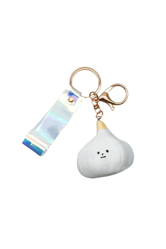 Lightweight Rubber Keychain Farm Theme Carrot, Garlic & Mushroom Decor for Kids/Adults Giving