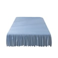 thumbnail image 1 of Lightweight Ruffled Bed Skirt, Classic Style, Soft and Stylish Bedroom Gathered Ruffled Bedding Dirtproof Non-slip Protective Cover (Blue), 1 of 6