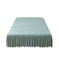 thumbnail image 1 of Lightweight Ruffled Bed Skirt, Classic Style, Soft and Stylish Bedroom Gathered Ruffled Bedding Dirtproof Non-slip Protective Cover (Green), 1 of 6