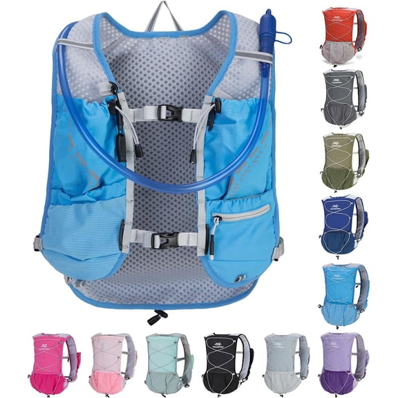 Lightweight Running Vest for Women and Men Hydration Backpack Pack with 1.5L Water Bladder Bag Running  Accessories for Hiking Trail Cycling Marathon