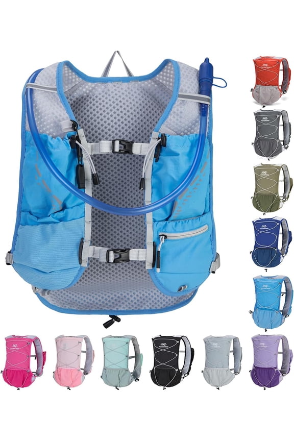 Lightweight Running Vest for Women and Men Hydration Backpack Pack with 1.5L Water Bladder Bag Running Accessories for Hiking Trail Cycling Marathon