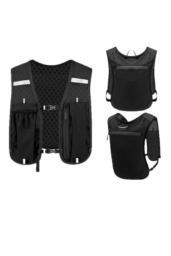 Lightweight Running Vest with Phone Pocket Outdoor Hiking Cycling Backpack Water Bottle Holder
