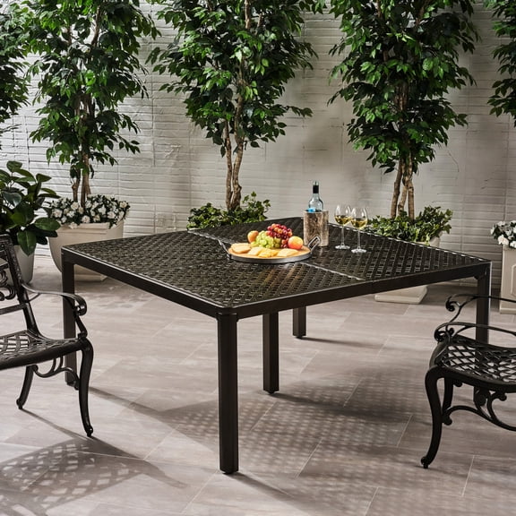 Lightweight & Rust-Resistant Cast Aluminum - Ideal for 8-Person Outdoor Parties