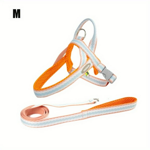 Lightweight Saddle-Style Pet Harness & Leash Set for Walking Dogs - Chest Belt for Small to Medium-Sized Dogs