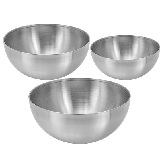 Lightweight Salad Bowl Stainless Steel Bowls Fruit Large Metal Mixing Vegetable 3 Pcs