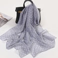 thumbnail image 1 of Lightweight Scarf, Duoif Silk Women 160*50Cm Simulation Print Wrap Dot Shawl Soft Scarf Scarves Long Scarf Scarf Shawl Grey, 1 of 3