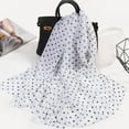 thumbnail image 1 of Lightweight Scarf, Duoif Silk Women 160*50Cm Simulation Print Wrap Dot Shawl Soft Scarf Scarves Long Scarf Scarf Shawl White, 1 of 3