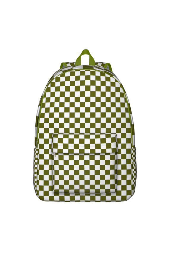 Lightweight School Backpack with Colorful Checkered and Vintage Plaid Design – Rustic Buffalo Plaid Print, Perfect for Everyday Use