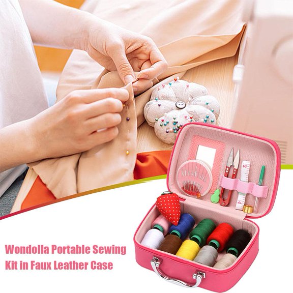 Lightweight Sewing Kit, 5.91x3.15 in, Complete Needle and Thread Set in Protective Case for Everyday Repairs and TravelA,1set