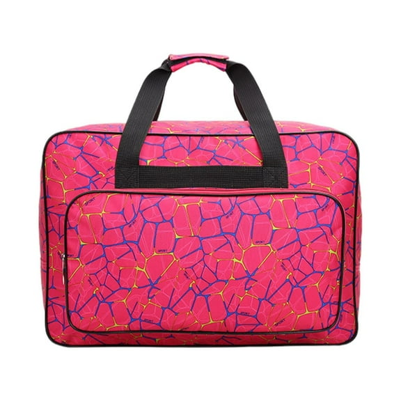 Lightweight Sewing Machine Carrying Case Handbag Storage Tote Rose red