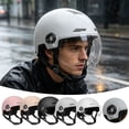 thumbnail image 1 of Lightweight Shock Resistant E Bike Safety Adjustable Strap Flip Clear Windshield Ventilated Hard Hat For Scooter Moped Daily City Commute Riding Accessory, 1 of 6