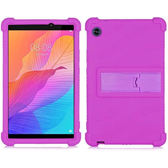 Lightweight Shockproof Soft Silicone Kids Protective Cover for Universal 8 Inch Tablet Case Compatible with TCL Tab 8 LE, Onn 8", Fire HD 8, AT&T Trek 2 HD,Purple