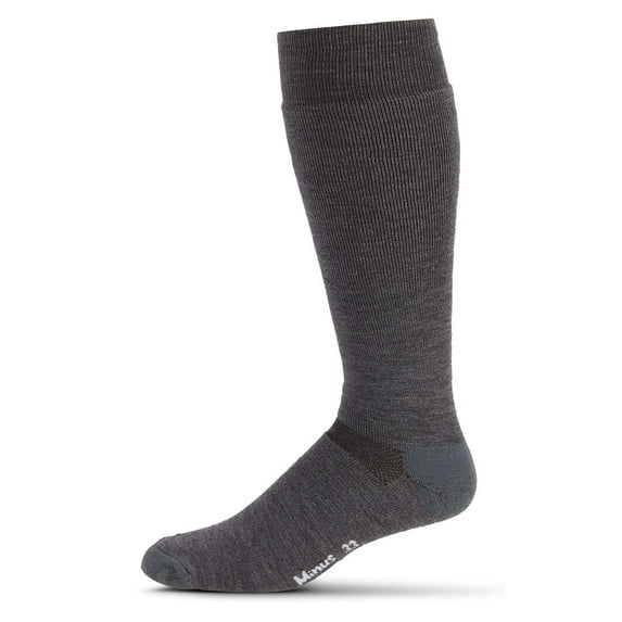 Merino Wool Ski and Snowboard Sock Grey Heather Small