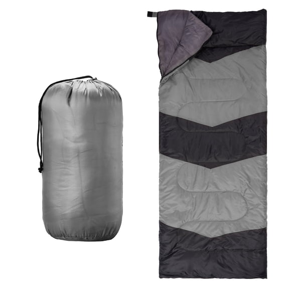 Lightweight Sleeping Bag for Backpacking, Hiking, Waterproof Compact Envelope Sleeping Bag for Cold & Warm Weather, Gray