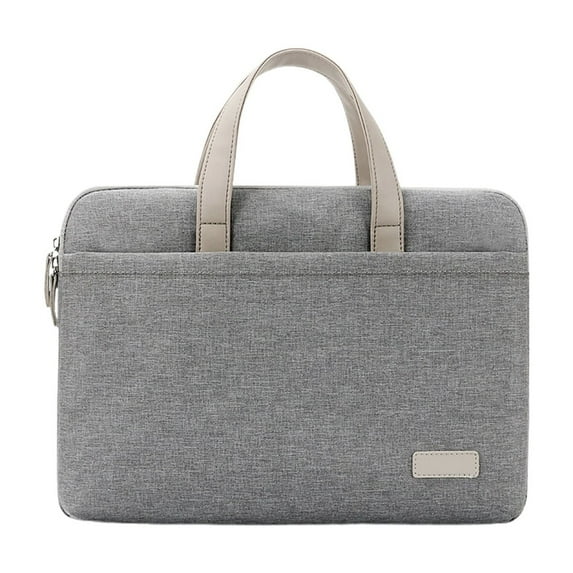 Lightweight Slim Laptop Briefcase for Compact Computers, Water-Resistant Polyester Carry Case with Soft Velour Interior, Professional Folder for Office Commute and Business Travel
