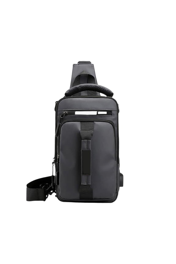 Lightweight Sling Bag for Men Women - Adjustable Shoulder Backpack with Earphone Hole, Roomy Compartment for Tablet Phone Wallet, Durable Polyester for Hiking Camping Travel Outdoor Daily Use