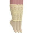 thumbnail image 1 of Lightweight Slouch Knee High Socks 3 Pairs Shoe Size 5-10 (Ecru), 1 of 10