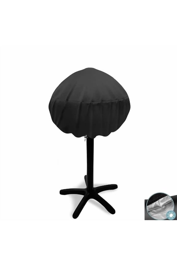 Lightweight Small Round Grill Cover For George Foreman Ggr50B, Waterproof, Black