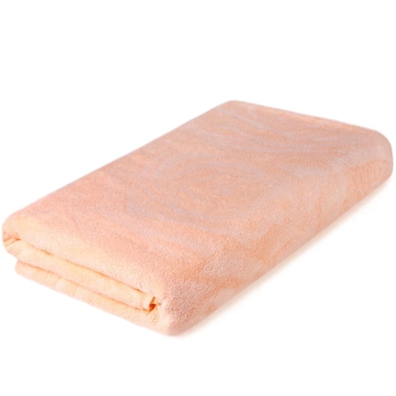 Organic Club Peach Roses Cotton Throw Blanket 80.7x63" (205x160 cm) Terry Throw Wrap Cotton Blanket Couch Sofa or Bed Picnic Blanket, Orange