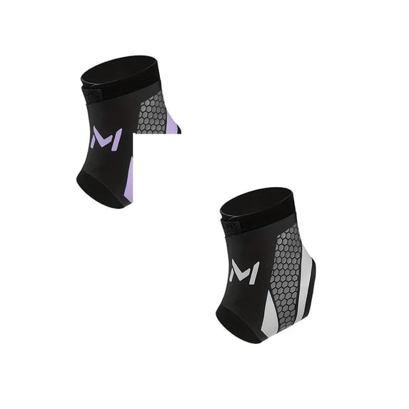 Lightweight Sports Ankle Brace! Compression Sprain & Breathable For Basketball & Fitness Purple - One Size,Purple&Gray,2PCS