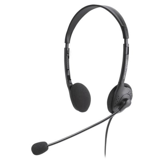 Lightweight Stereo Headphones with Microphone 71 in. Cord BK