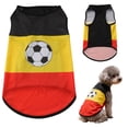 thumbnail image 1 of Lightweight Stretch Brasil Dog Soccer Jersey, Mesh Breathable Short Sleeve Pet Sportswear, Puppy Apparel for Outdoor Walking Running All Sized Dogs, 1 of 5