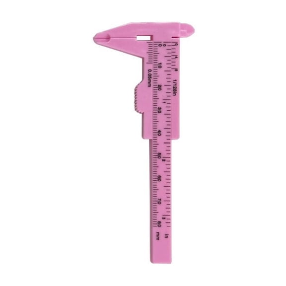 Lightweight Strong Verniers Calipers Double Royal Metric Scale Pocket Sized Plastic Verniers Gauges for Learning Use