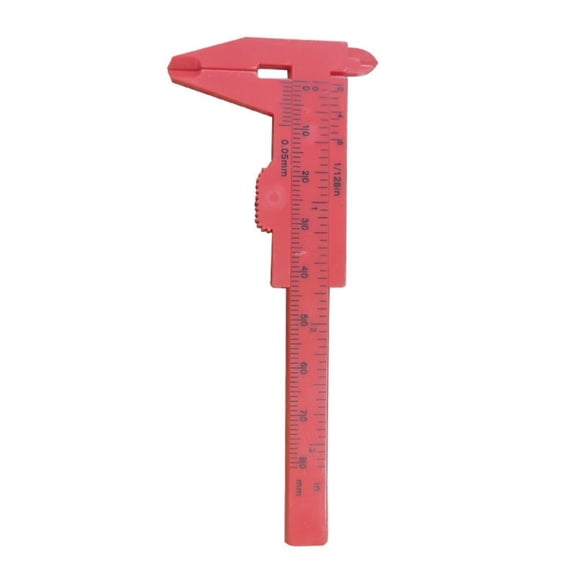 Lightweight Strong Verniers Calipers Double Royal Metric Scale Pocket Sized Plastic Verniers Gauges for Learning Use