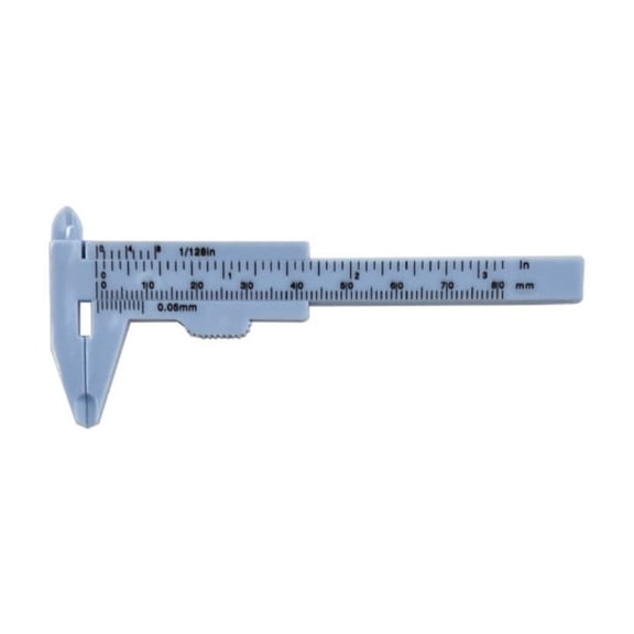 Lightweight Strong Verniers Calipers Double Royal Metric Scale Pocket Sized Plastic Verniers Gauges for Learning Use