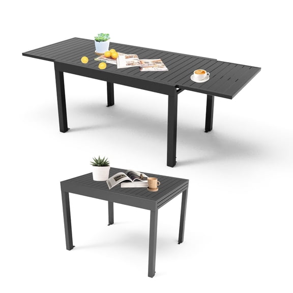 Lightweight Sturdy Aluminum, Expandable Table - Convenient for Outdoor Entertaining