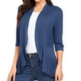 thumbnail image 1 of Lightweight Summer Cardigan For Women With Pockets Cardigan Top Polyester Wear Daily Woman Navy L, 1 of 5