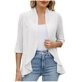 thumbnail image 1 of Lightweight Summer Cardigan for Women Trendy 2025 3/4 Sleeve Floral Boho Vacation Knitted Kimono Cover Up Sweater, 1 of 8