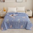thumbnail image 1 of Lightweight Summer Cooling Blanket with Three-Dimensional Fiber Filling -59x78in Soft Breathable Washable Quilt for All Season Comfort(Blue), 1 of 6