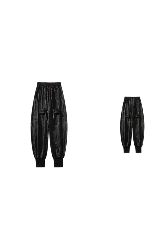 Lightweight Summer Harem Pants, Retro Checkered Pattern, Casual Loose Fit, Cropped Trousers, Elastic Waist, Comfy Wide Leg, Pockets, Comfortable Streetwear